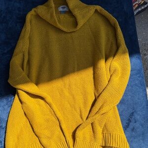 Old Navy Mustard Cowl Neck Sweater